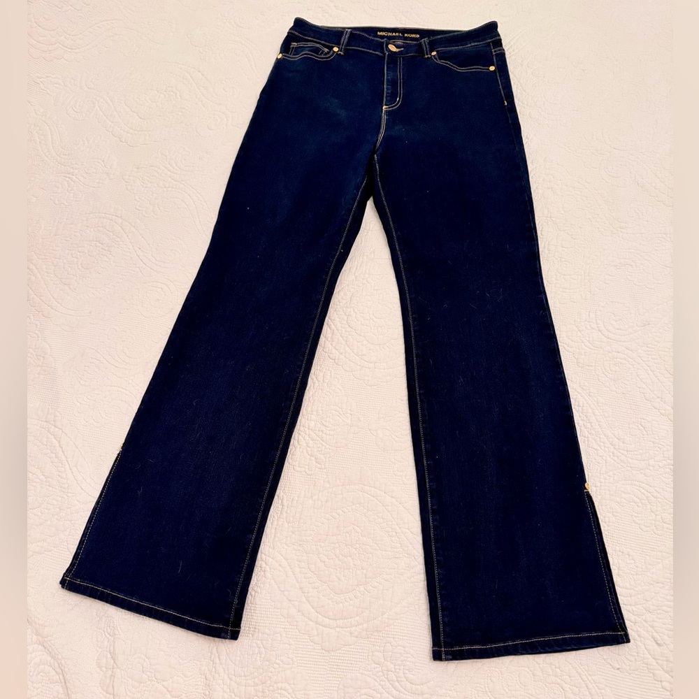 Michael Kors Navy Wide Leg Jeans